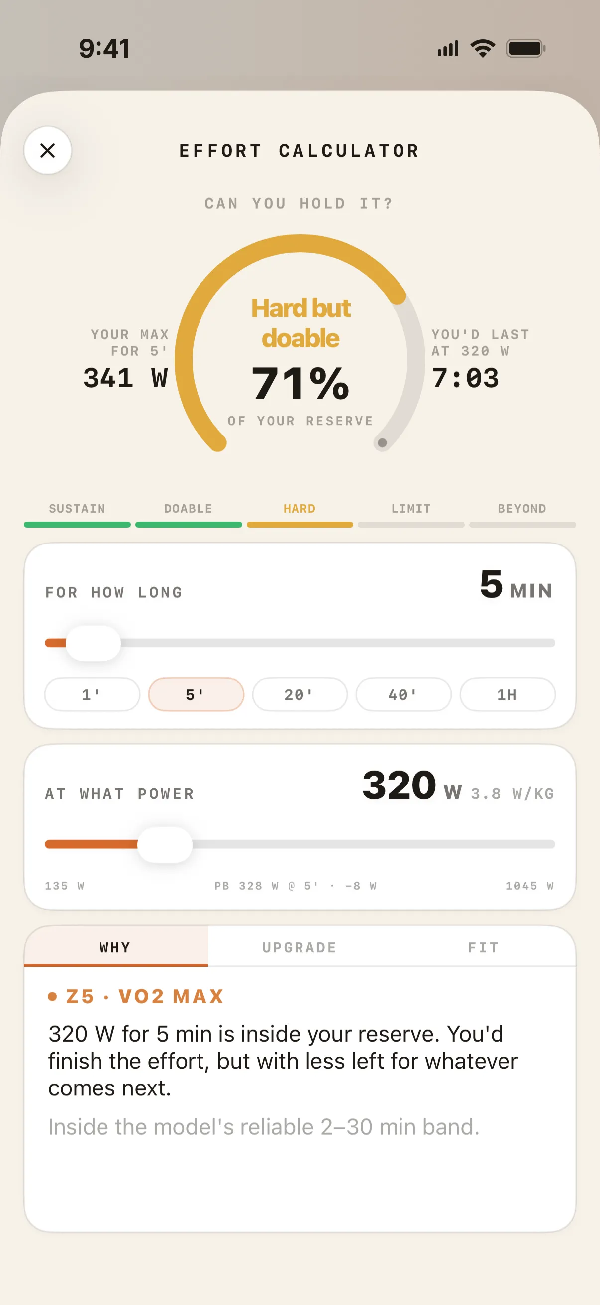 Effort calculator